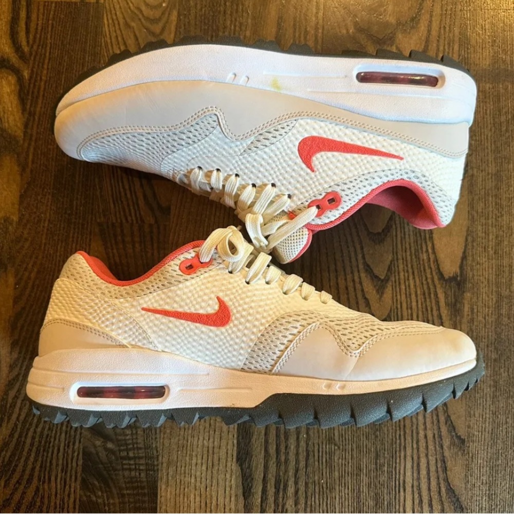Women’s NIKE AIR MAX 1 Spikeless Golf Shoes Sail Magic Ember (CI7736-102)